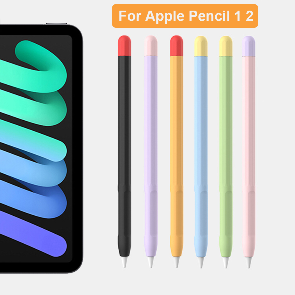 Para apple pencil 2 1 gen stylus caneta caso silicone macio ultra fino capa protetora para ipad lápis 1a 2a geração manga