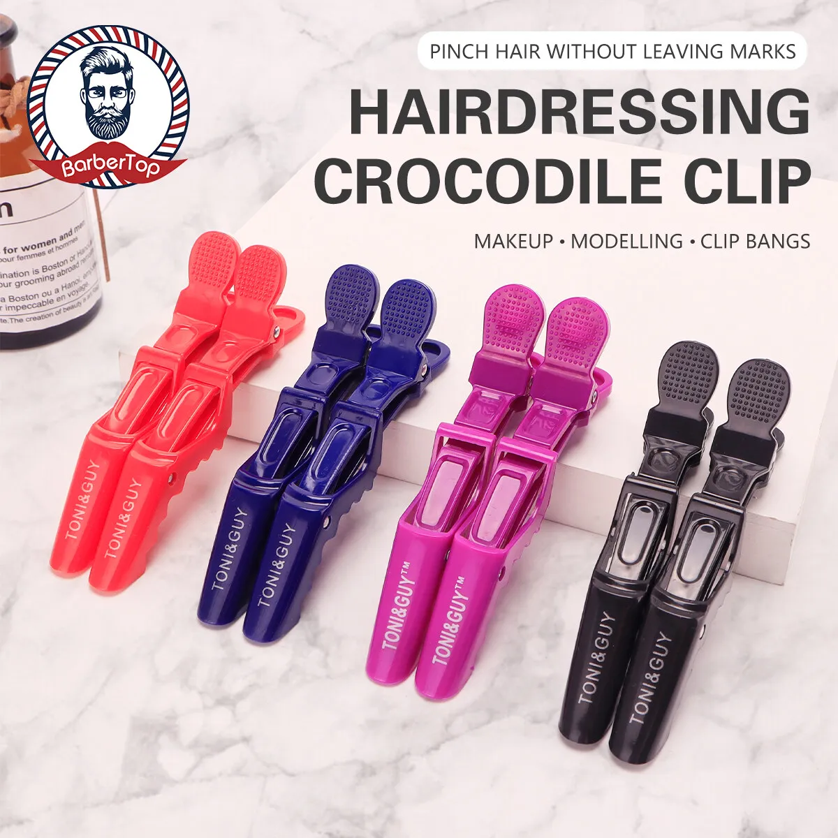 6 pezzi fermaglio per capelli in coccodrillo morsetti professionali per parrucchieri artiglio per capelli in plastica barbiere salone styling forcine accessori per capelli
