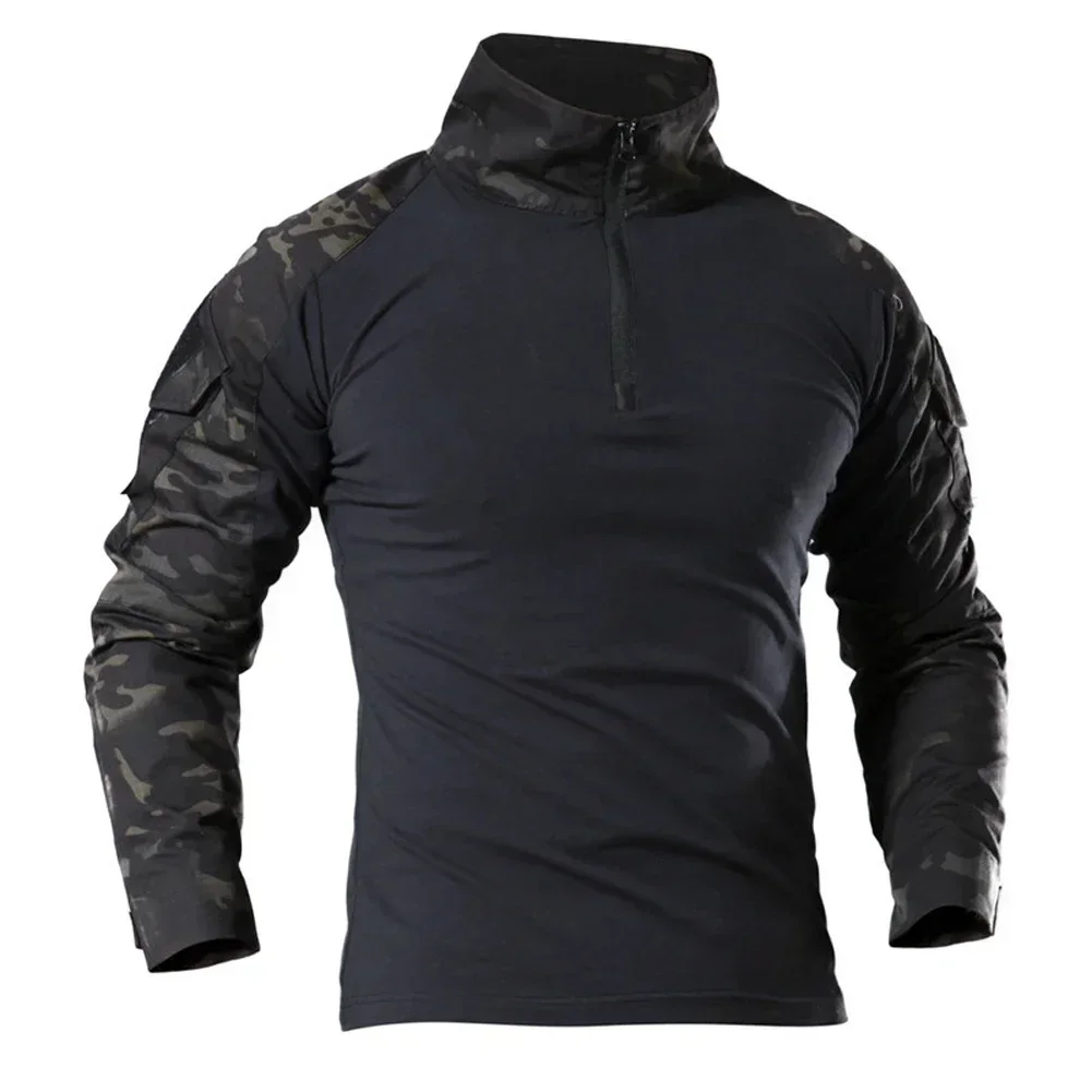 Camisa de uniforme de combate camuflaje talla asiática de EE. UU. S-3XL camisetas deportivas de carga Airsoft Paintball camisetas tácticas senderismo