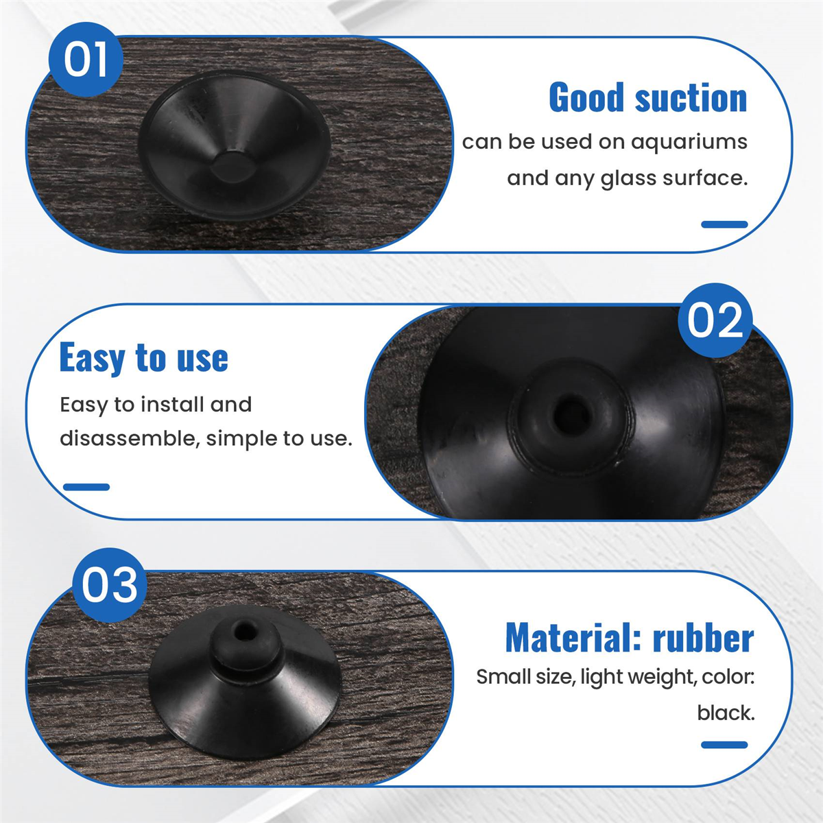 10 x ยางสีดํา 27 มม.ดูดคัพคลิป Sucker สําหรับ Aquarium Fish TANK PUMP