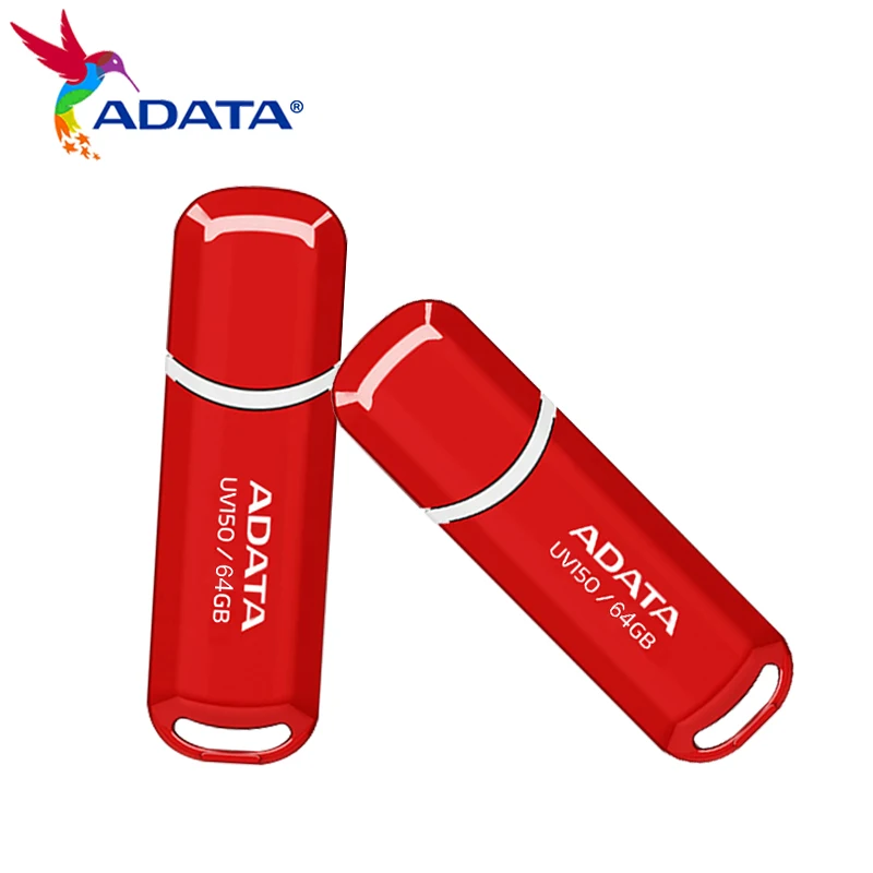 ADATA UV150 USB 3.2 Flash Drive 32GB 64GB Pendrive Tốc Độ Cao Portale Đỏ USB Ổ Đĩa U Bút bộ Nhớ Dành Cho Máy Tính