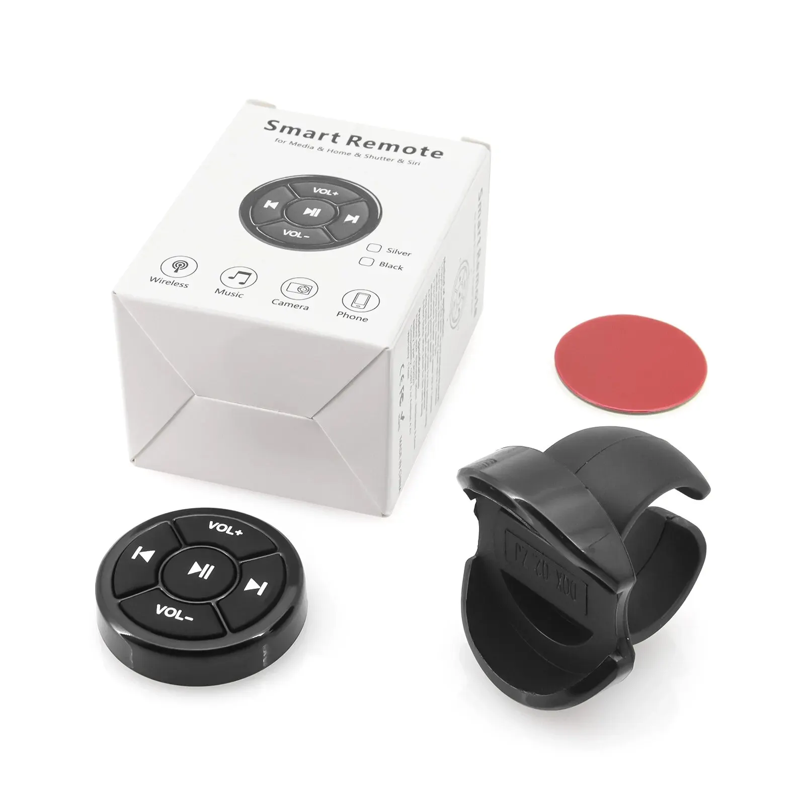 AD Motorcycle Button Wireless Remote Controller Media Button Car Bike Steering Wheel Music Play for IOS Phone Bluetooth K0174
