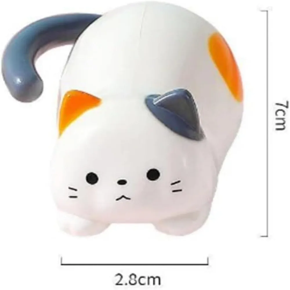 Cute Rolling Cat Toy Stress Relief Plastics Windup Kitten Stress Relief Toy Fidget Clockwork Kitten Movable Toy Home