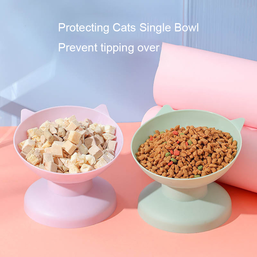 Tigela de alimentação e beber para animais de estimação, tigela para cães, tigela para gatos, tigela de boca inclinada com pés altos, suprimentos para animais de estimação