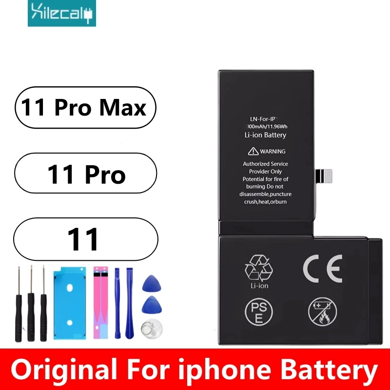 Xilecaly Real High Capacity Battery For iPhone 11 Pro Max 11 Original Quality Replacement For iphone Bateria Warranty One Year