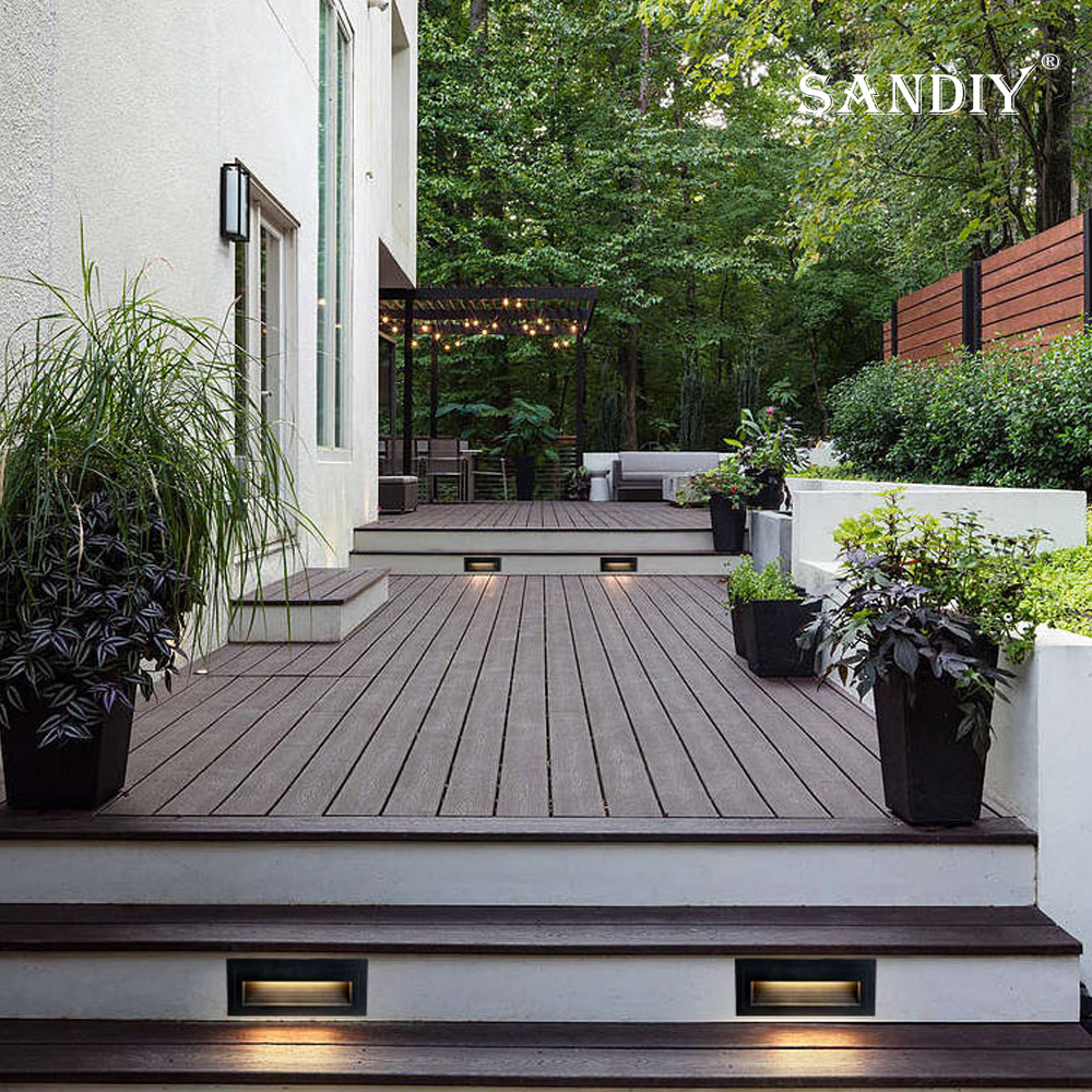 SANDIY Waterproof Led Stair&Step Light Outdoor Wall Sconce Lamp Big Embedded Nightlight 12v 220v for House Yard Balcony Terrace
