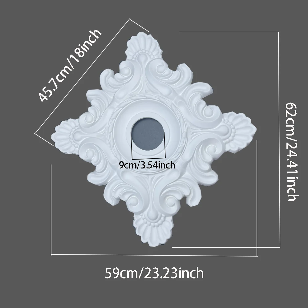 Lamp plate PU lines imitating plaster polyurethane foam material European large lamp base decoration American ceiling round plat