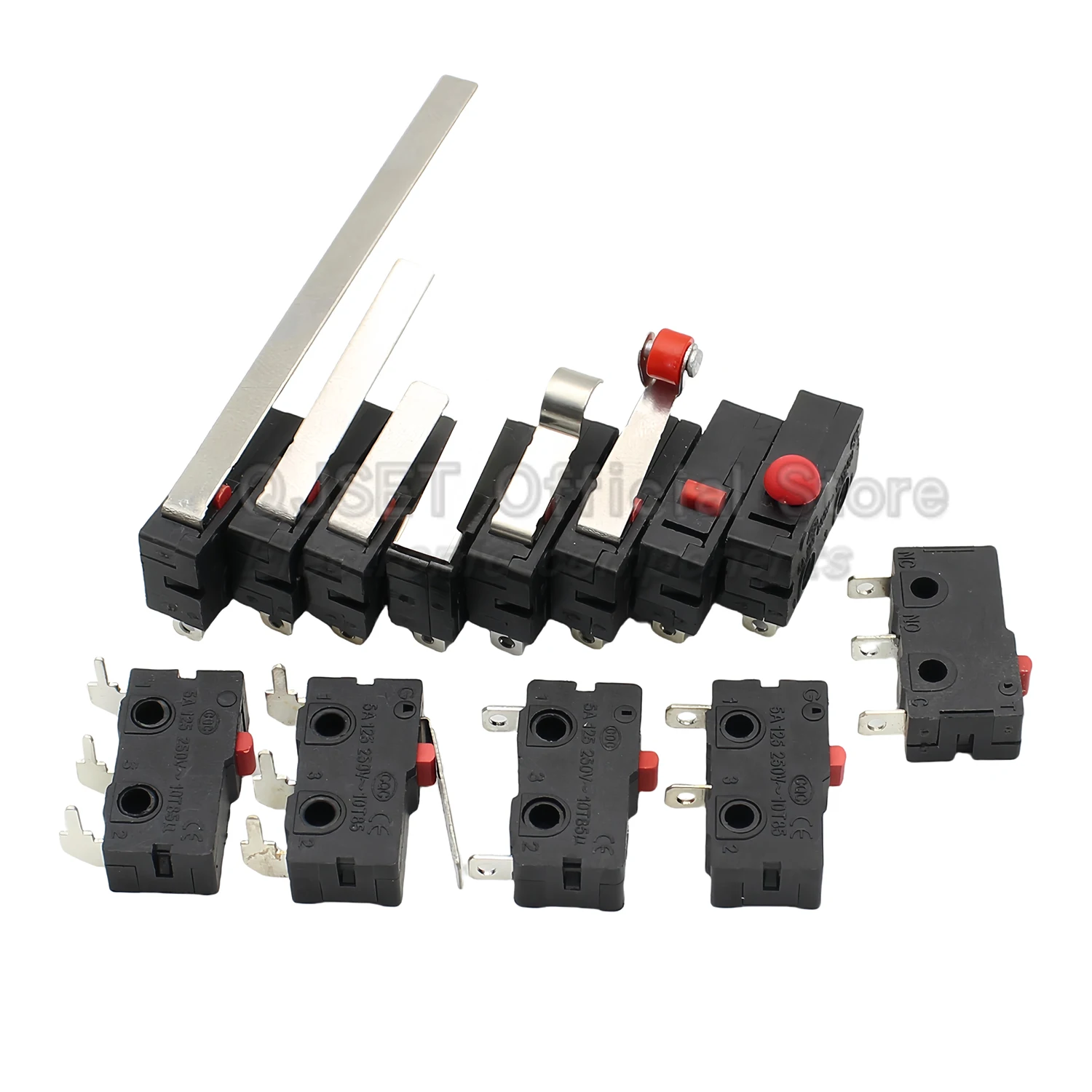 5pcs 5A 125V250V KW12 Travel Limit Switch KW11-3Z-2 With Handle 16mm Contact Button Micro switch KW12-N 2Pin/3Pin KW12-A 1NO/1NC