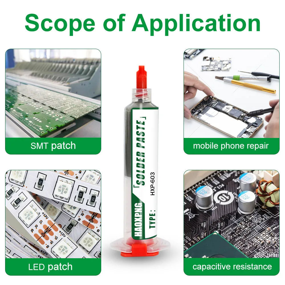 Lead-free Syringe Solder Paste Low High Temperature Flux For Soldering Led Sn42bi58  Smd Repair Tin Paste