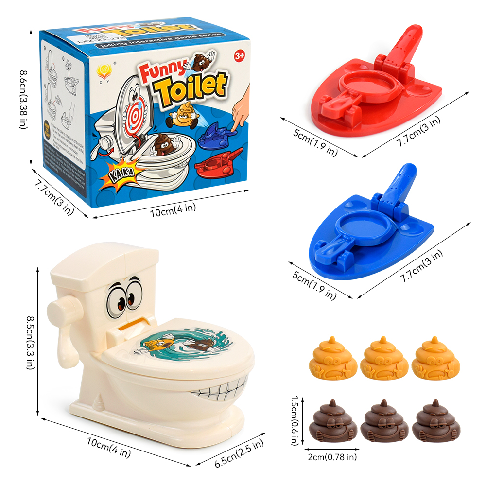 Poop Toys Desktop Game,Catapult Toilet Gathering Game Two Person Interaction Toy Kids Early Educational Simulation Toy Poops