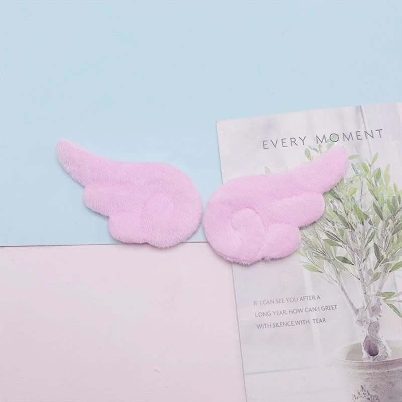 10 ชิ้นตุ๊กตาแองเจิลวิงรูปร่าง DIY อุปกรณ์กิ๊บติดผมสำหรับเสื้อผ้าและพวงกุญแจ
