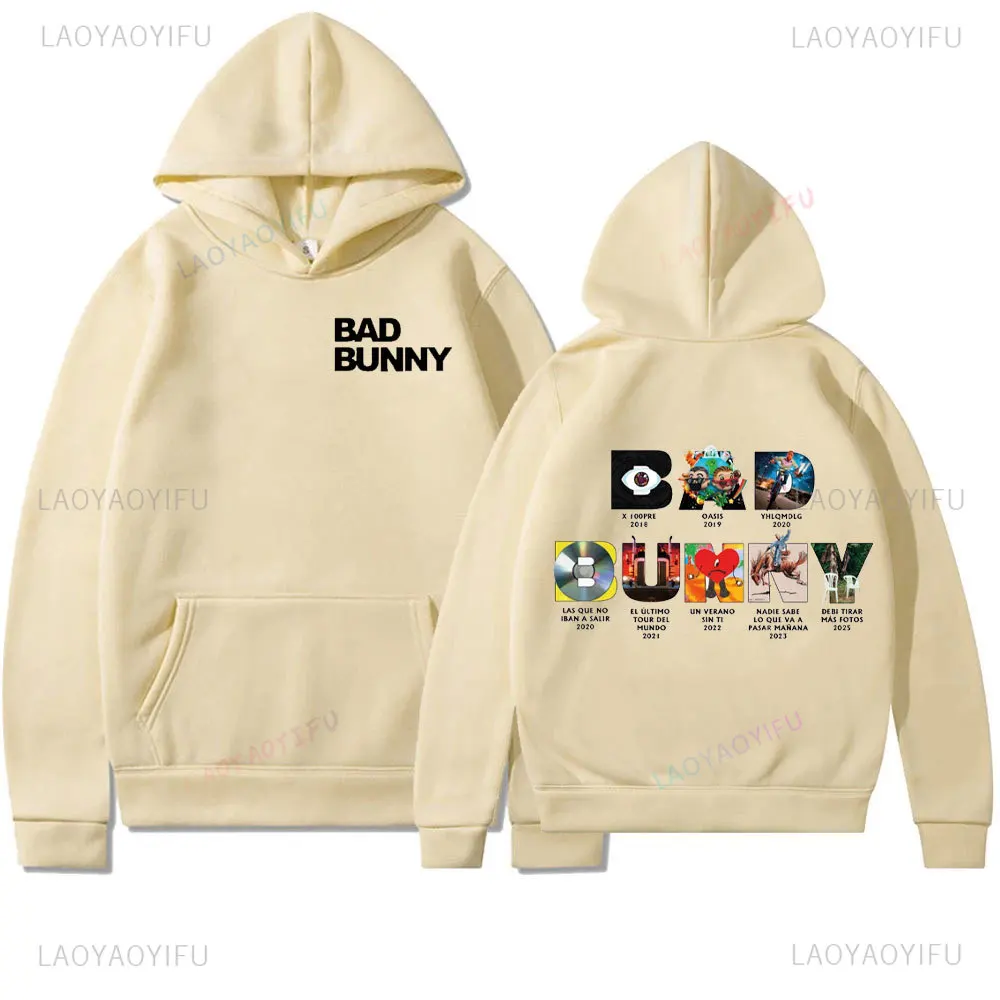 DTMF Bad Bunny Album Sudadera con capucha Hombres Mujeres Sudadera con capucha de gran tamaño Sudadera con capucha de invierno Regalo para fanáticos Suéter elegante Nuevo en 2025 Manga larga