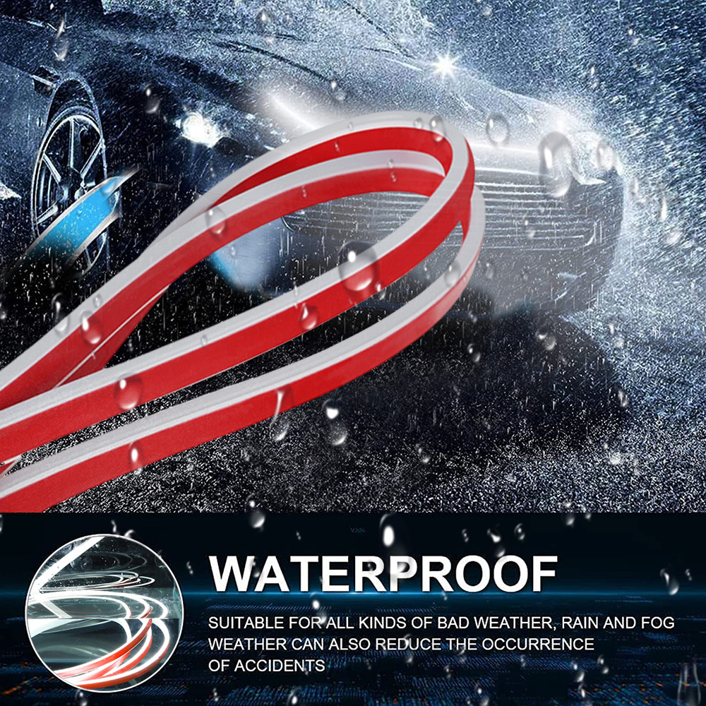 Scan Starting Led Car Hood Light Strip Decorative Lamp Flexible DRL Daytime Running Lights Auto Headlight Strips Car Assecories