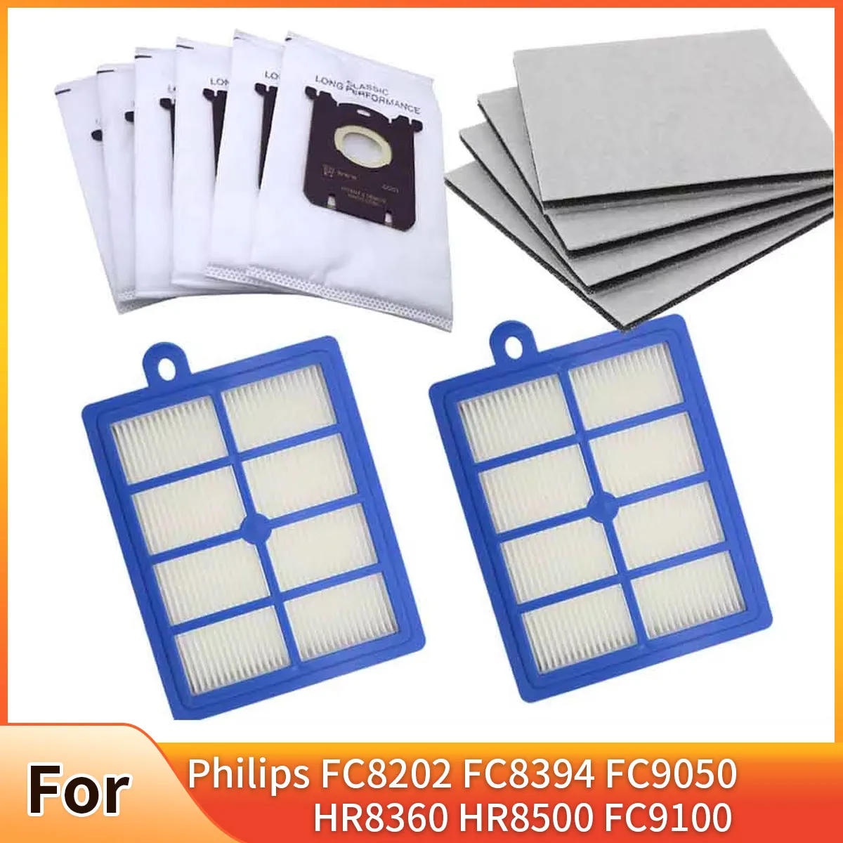 Hepa Filter And Dust Bag For S-Bag Are Applic To Accessories Of Electrolux Philips Vacuum Cleaner