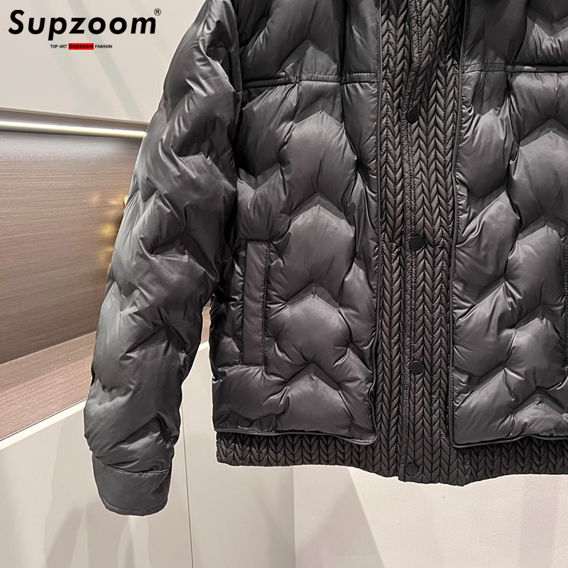 Supzoom nova chegada topo moda casual emenda masculino inverno na moda pão terno casal algodão-acolchoado jaquetas e casacos