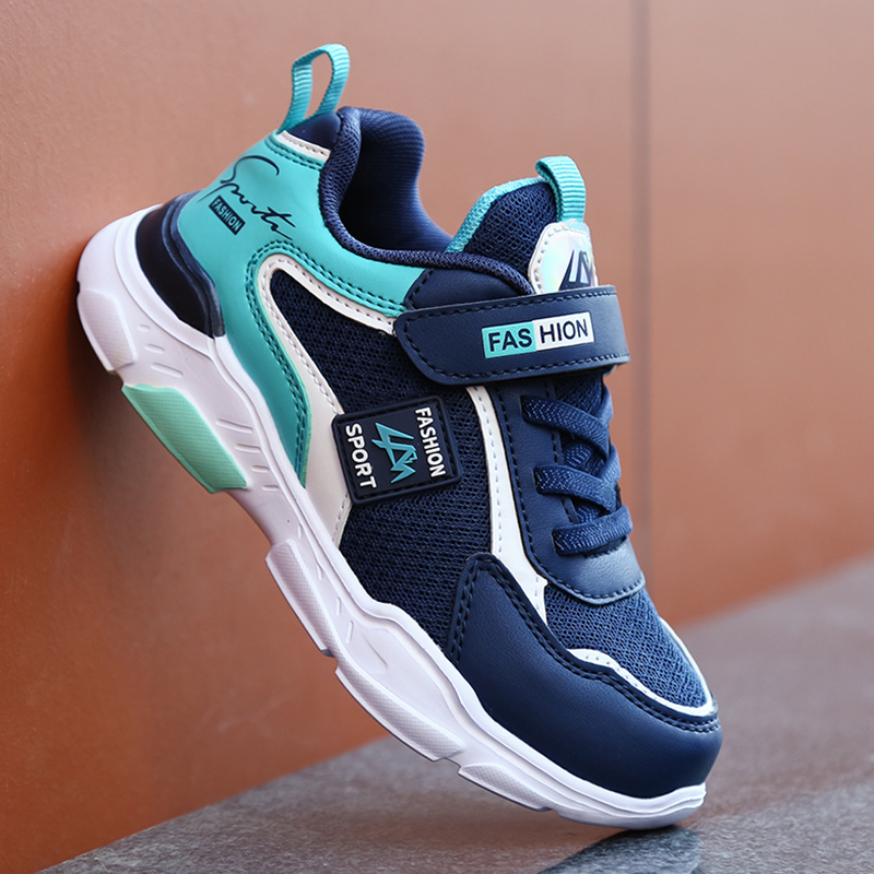 Zapatillas de deporte para niños, zapatos deportivos informales para niños, transpirables, de malla de verano, con gancho y bucle, para estudiantes y niñas, zapatos para correr escolares