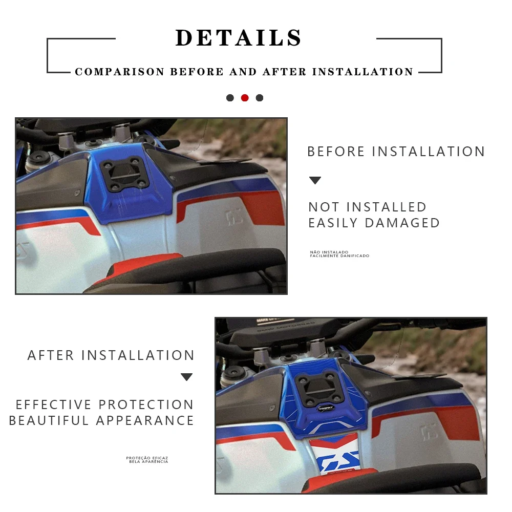 Tank Pad für BMW R1300GS ADV R1300GS Adventure Motorrad 3D Harz Aufkleber Schutz Kit
