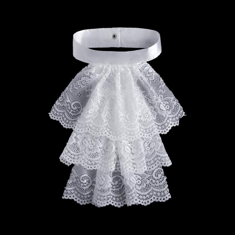 Decoratieve kraag kanten jabot kraag dassen voor toneelvoorstellingen kostuums