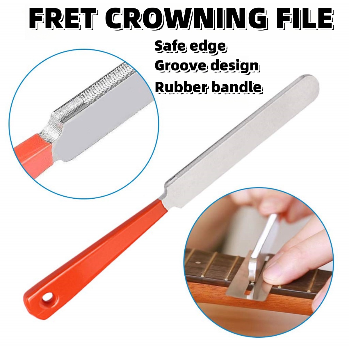 Diapasón de guitarra, junta de protección de diapasón de molienda de arco, placa de dedo, pulido Radian, herramienta Luthier DIY, piezas de bajo y guitarra