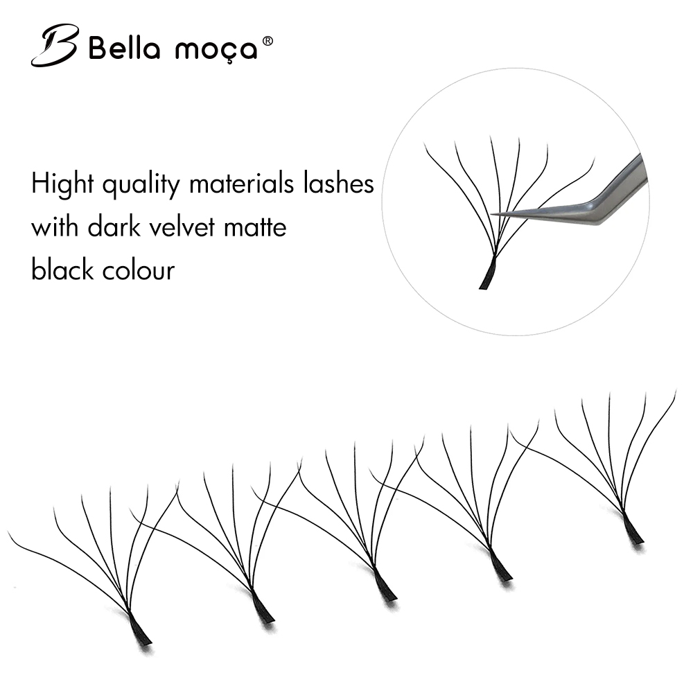 Bella moça YY/3D/4D/5D/6D/7D/8DW Ресницы 8-14мм D Curl 0.07 Черные Натуральные Мягкие Ресницы