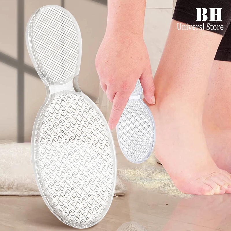 Raspador de pies de doble cara, Nano vidrio, Lima de talón, eliminador de callos de piel muerta dura, herramienta de lima de pies para el cuidado de pedicura exfoliante, 1 Uds.