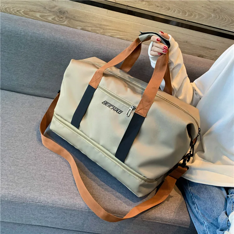 Torba podróżna o dużej pojemności, torba na bagaż, torba do pływania, na siłownię, Oxford, wodoodporna, sportowa torba crossbody z przegrodą na buty