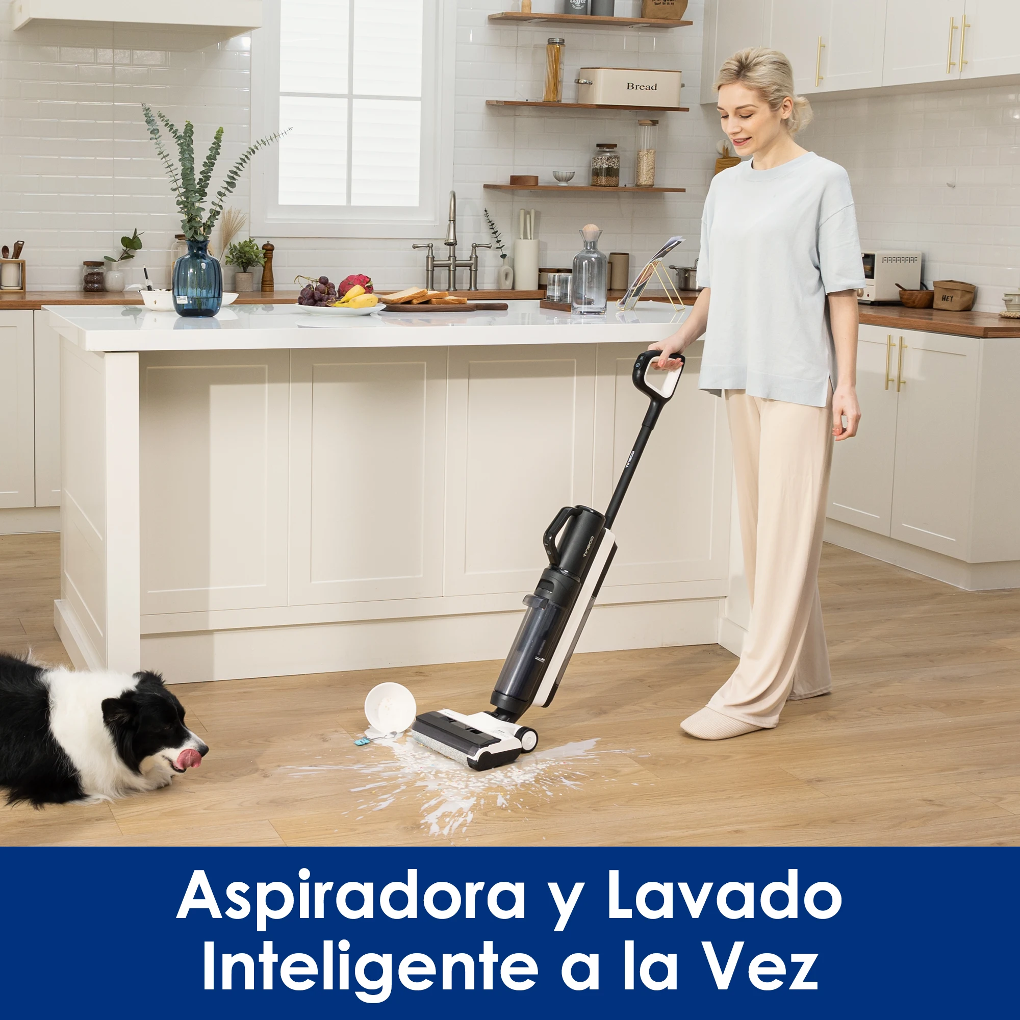 Tineco-aspiradora en seco y húmedo para el hogar, limpiador de suelo inteligente inalámbrico, fregona eléctrica vertical, autolimpieza, S5 Combo