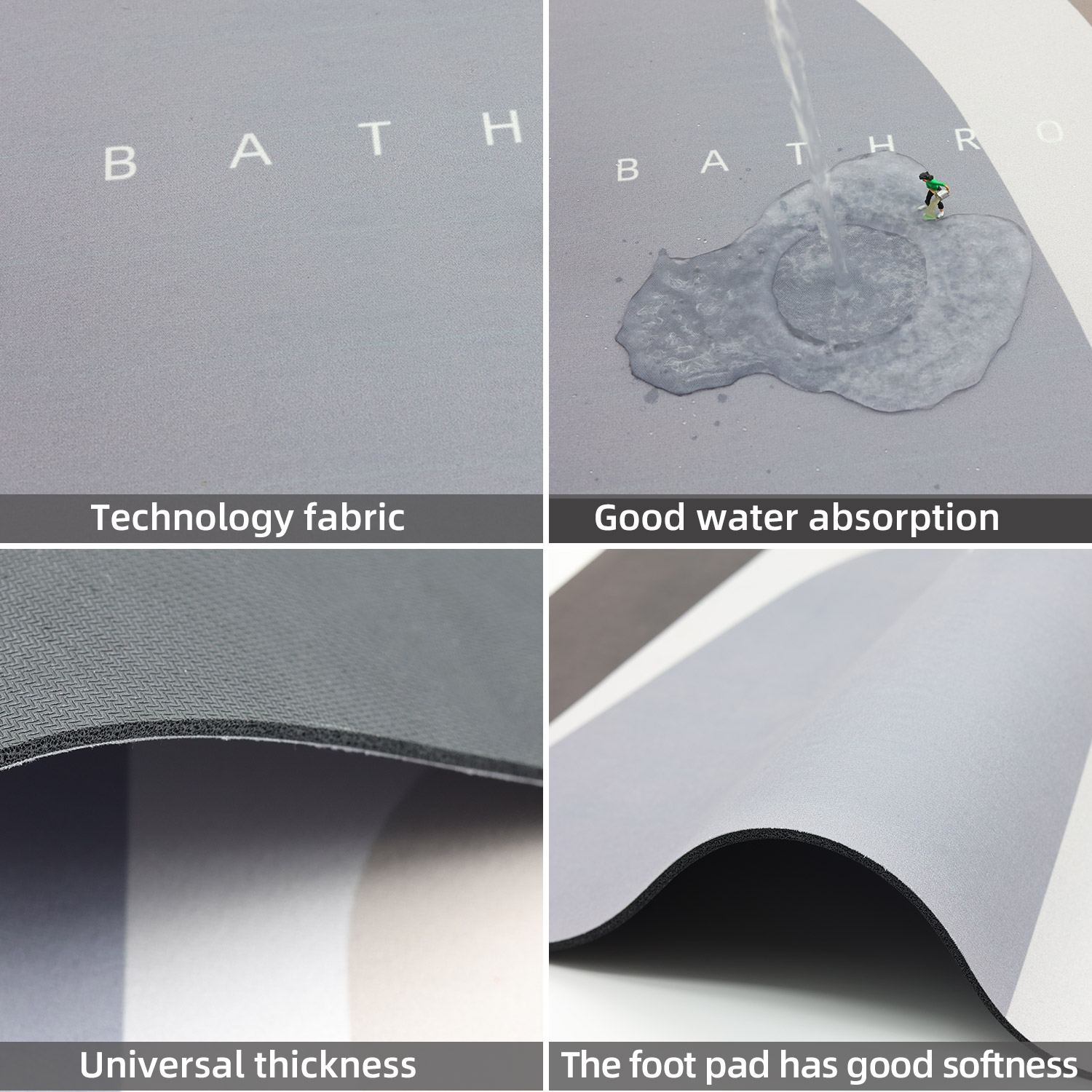 Super absorbent kitchen mat, anti slip kitchen carpet, oval/elongated washable comfortable carpet, kitchen bathroom absorbent do