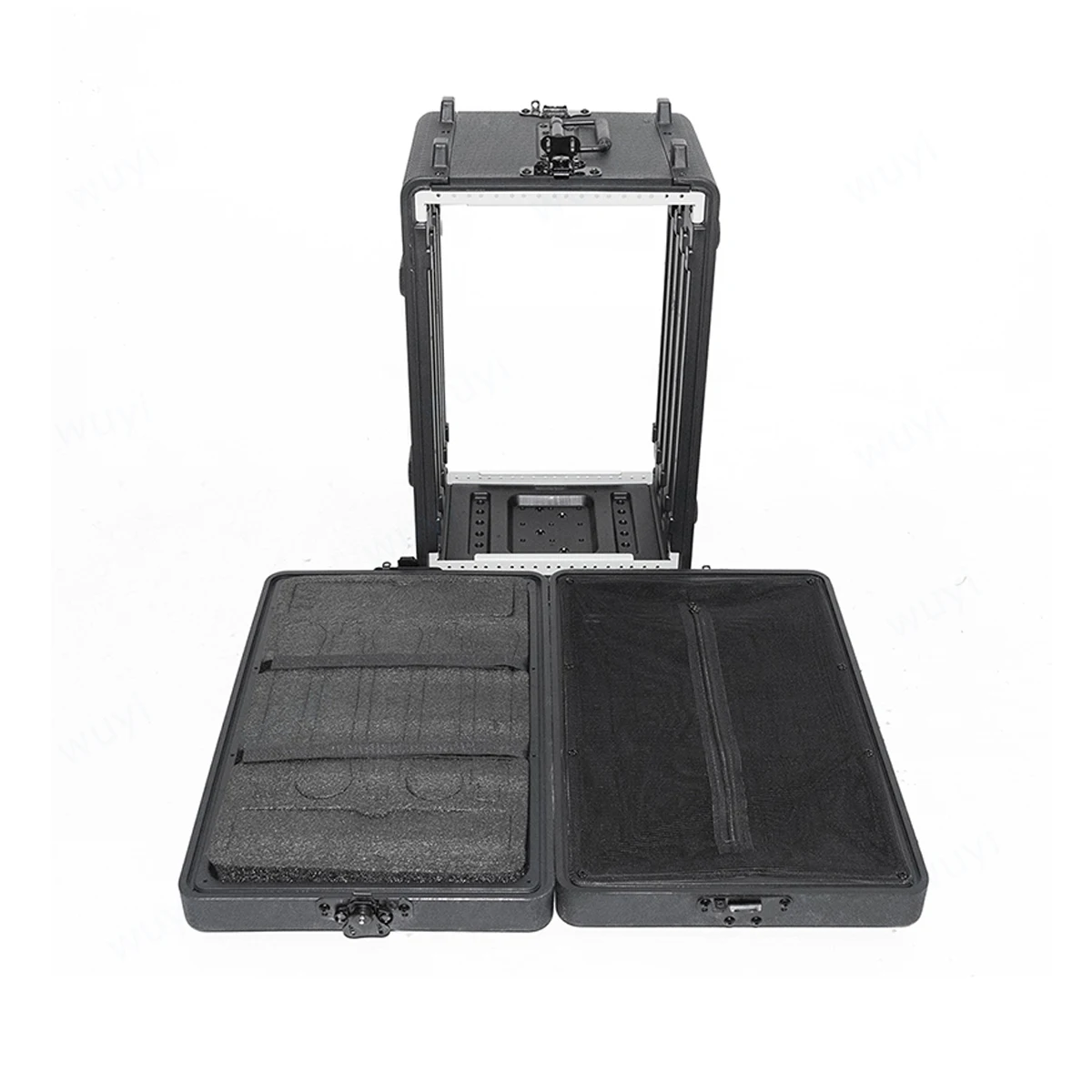 2U 3U 4U 6U Microphone Flight case Air Box Amplifier PE Cabinet Receiver Mic Flightcase Shockproof Box Main Body 260mm Deep