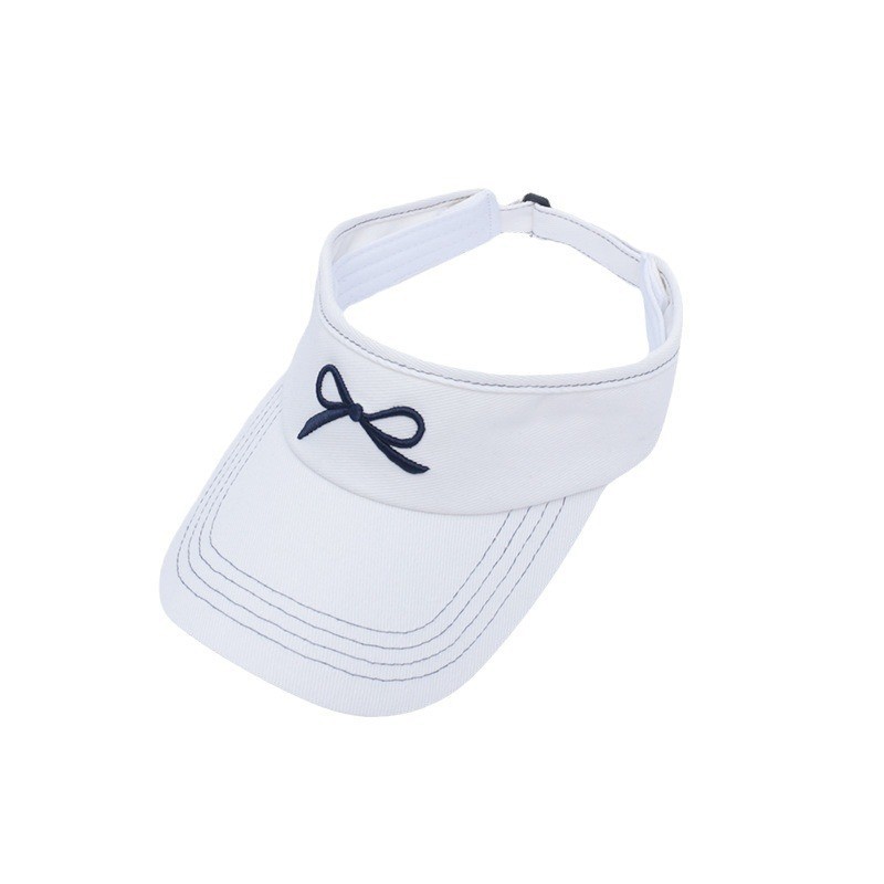 New Adjustable Sun Hat Women Korean Bow Design Large Head Size Friendly Ponytail Summer UV Protection Breathable Sun Visor Cap