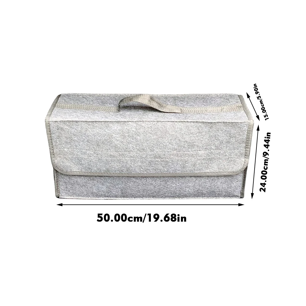 Felt Big Anti SLIP ช่อง BOOT Storage Organizer เครื่องมือกระเป๋าเก็บรถ Trunk Organizer Soft Felt กล่องเก็บอุปกรณ์เสริม