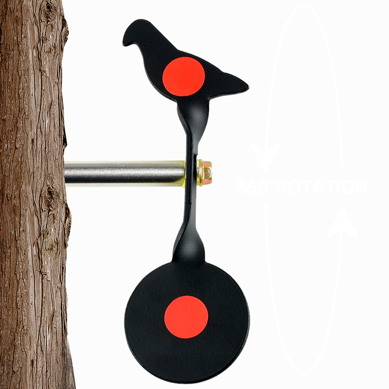 Alvos Alvo giratório de aço durável e fácil de usar com pontos de alvo de alta visibilidade para estilingue e tiro com pistola de ar Redefinição automática