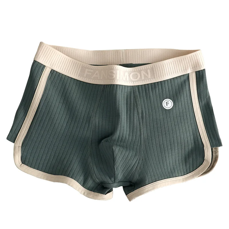 Ropa interior deportiva cómoda y transpirable de algodón puro Retro para hombre, Boxers de moda, 1 y 2 uds.