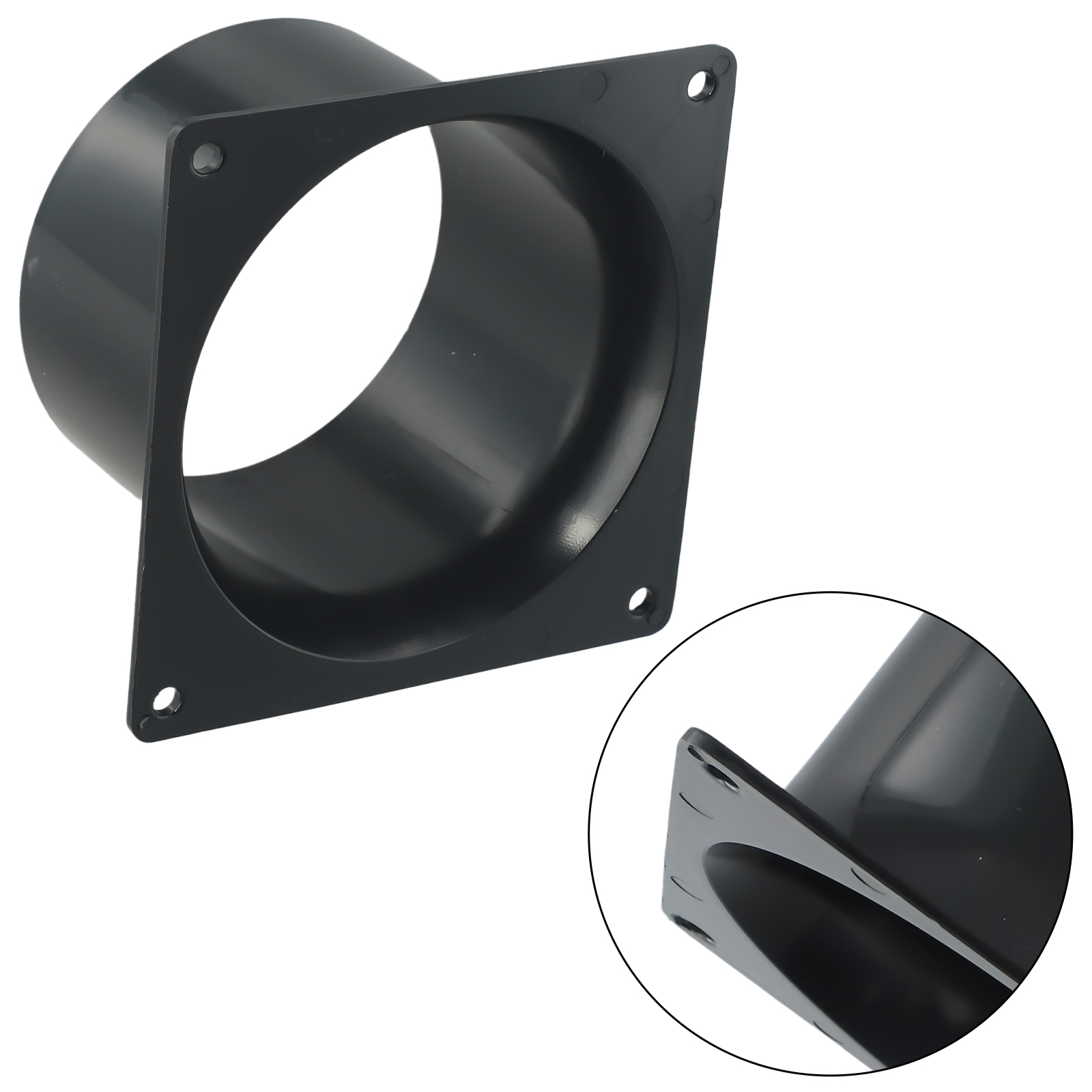 1pc Flange Connector 75mm 100mm 120mm ABS Wall Mount Flange Connector For Ventilation Pipe Air Ducting Connection Accessory