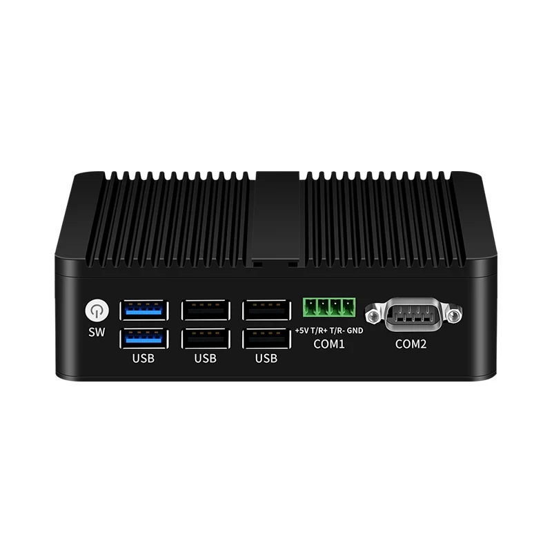 Кулер, промышленный мини-ПК с поддержкой Intel N100 DDR4 windows10 Phoenix RS485 RS232, Безвентиляторный Компьютер