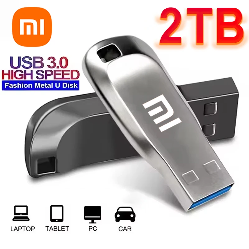 Xiaomi Flash Drive 2TB USB 3,0 Mini Pendrive de Metal de alta velocidad 1TB 512GB Stick Unidad portátil Memoria impermeable almacenamiento U disco