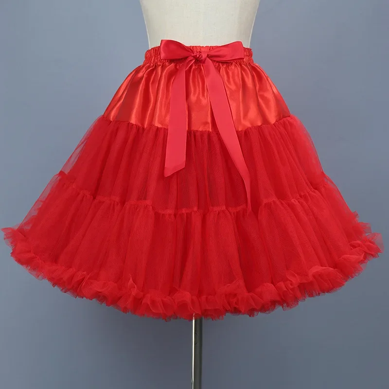 Womens Gelaagde Geplooide Tule Petticoat Tutu Puffy Party Cosplay Rok Elastische Taille Prinses Ballet Dans Pettiskirts Onderrok