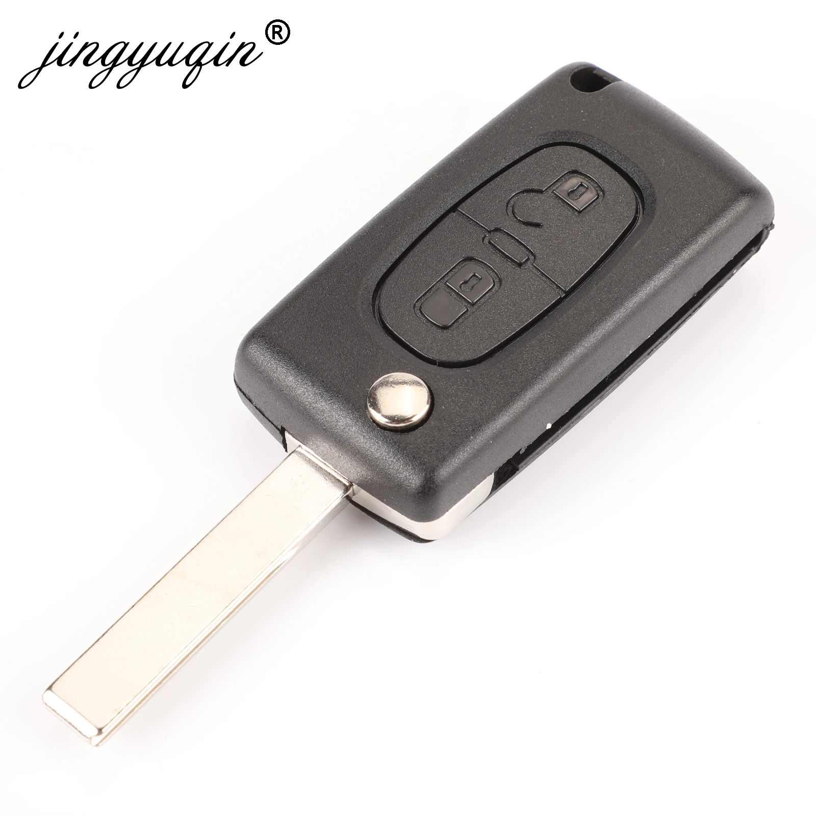 Jingyuqin 2BTN Flip Remote Khóa Hỏi FSK 433MHz PCF7941/7961 Cho Xe Đạp Peugeot 207 307 307 308 407 đồng Hồ C2 C3 C4 C5 Berlingo Picasso