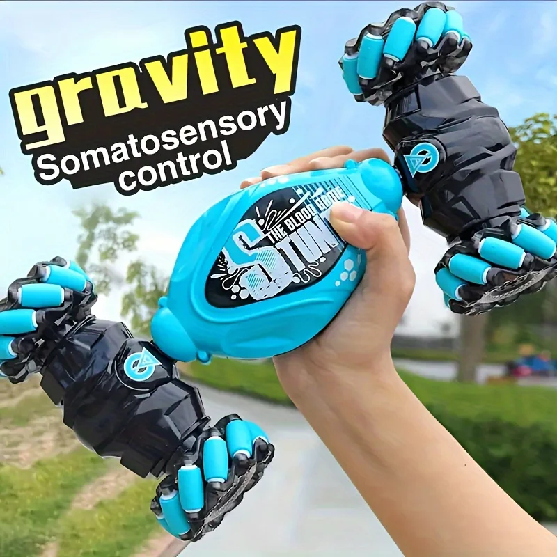 4WD RC Drift Auto mit Musik-LED-Leuchten 2,4 G G Geste Radio Fernbedienung Spray Stunt Auto 360 °   Rotierendes Kletterauto, Spielzeug, Geschenk