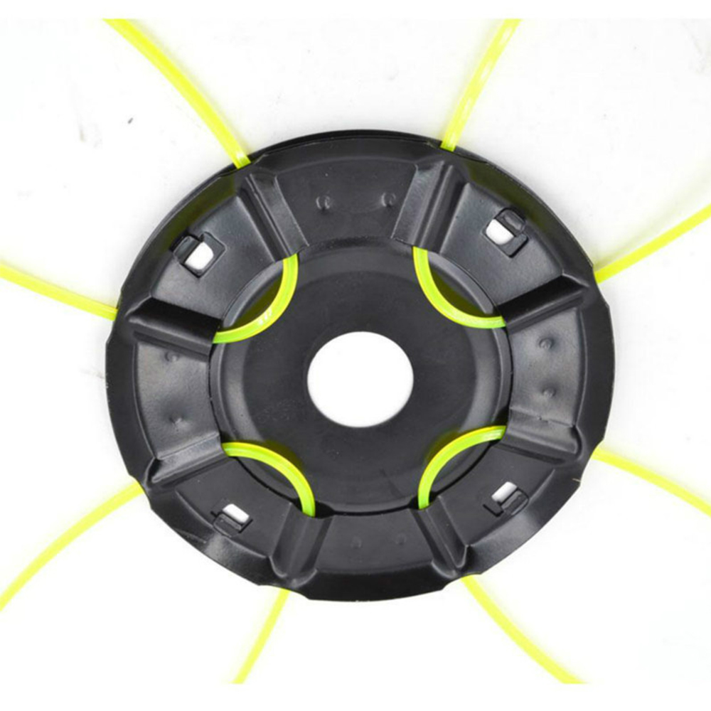 Cabezal de cortacésped de acero gratis con 4 líneas de repuesto, cabezal de corte de césped de gasolina/lítio, pieza de desbrozadora de malas hierbas para jardín