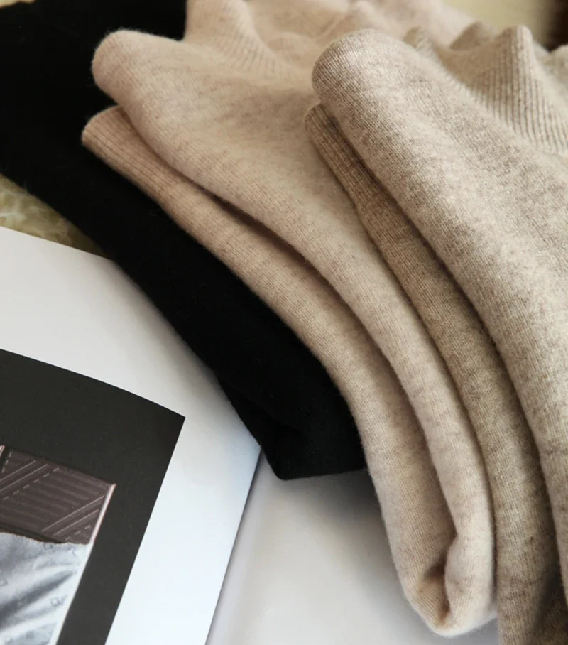 Outono inverno chique blusas de fundo moda feminina pulôver de gola alta fino manga longa malha jumpers macio quente pull femme topo