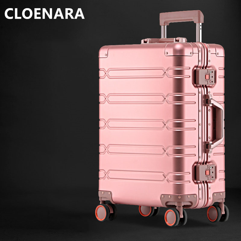 COLENARA 20"24"29 Inch Suitcase Aluminum Alloy Frame Super Thick Trolley Case Business Password Waterproof Rolling Luggage