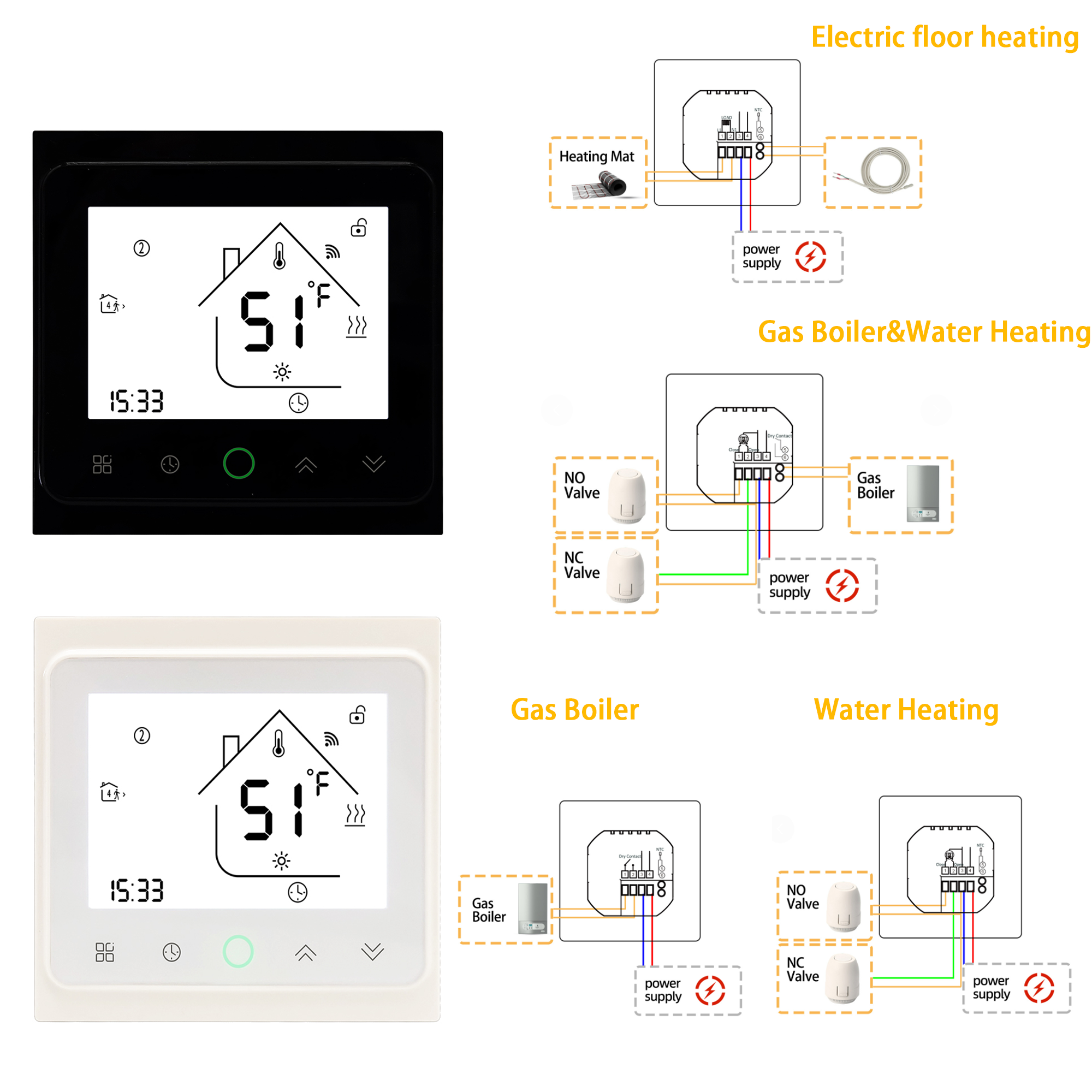 Minco Heat Новый 24 В/95 ~ 240 В программируемый и голосовое управление подогревом пола/водогрев воды/газовый котел Smart Tuya термостат