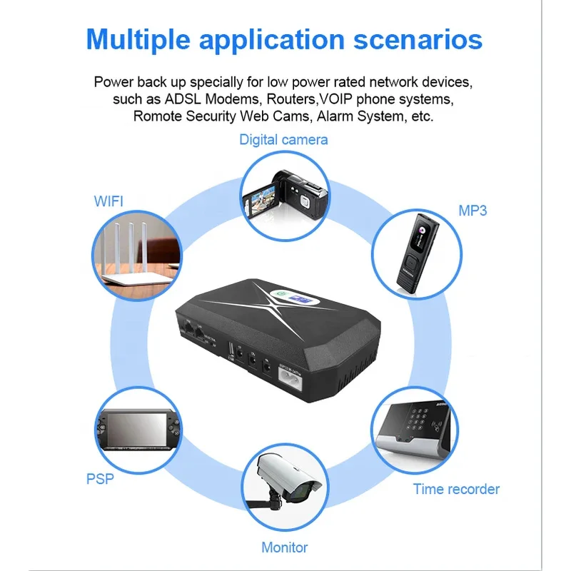 Cwups Mini Ups Battery Backup For Wifi Router Ups Mini 5V 9V 12V 15V 24V 18W Portable Mini Ups With Lithium Battery
