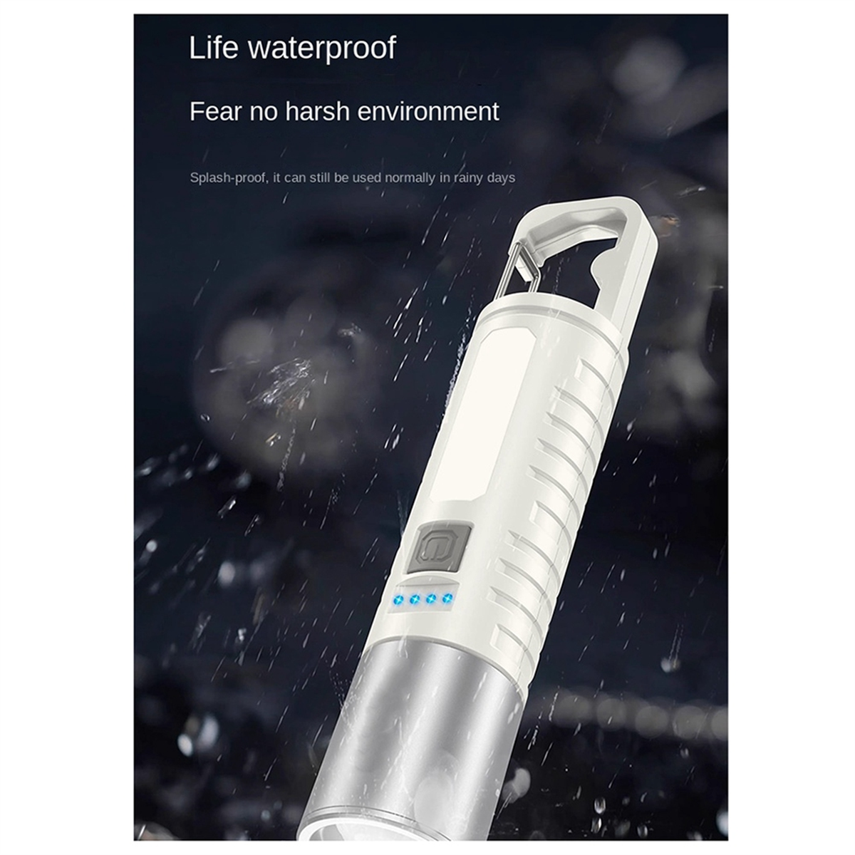 A71P Multi-Purpose Zoomable Flashlight with Buckle LED Waterproof Flashlight Camping Gear for Camping Outdoor Home Emergencie