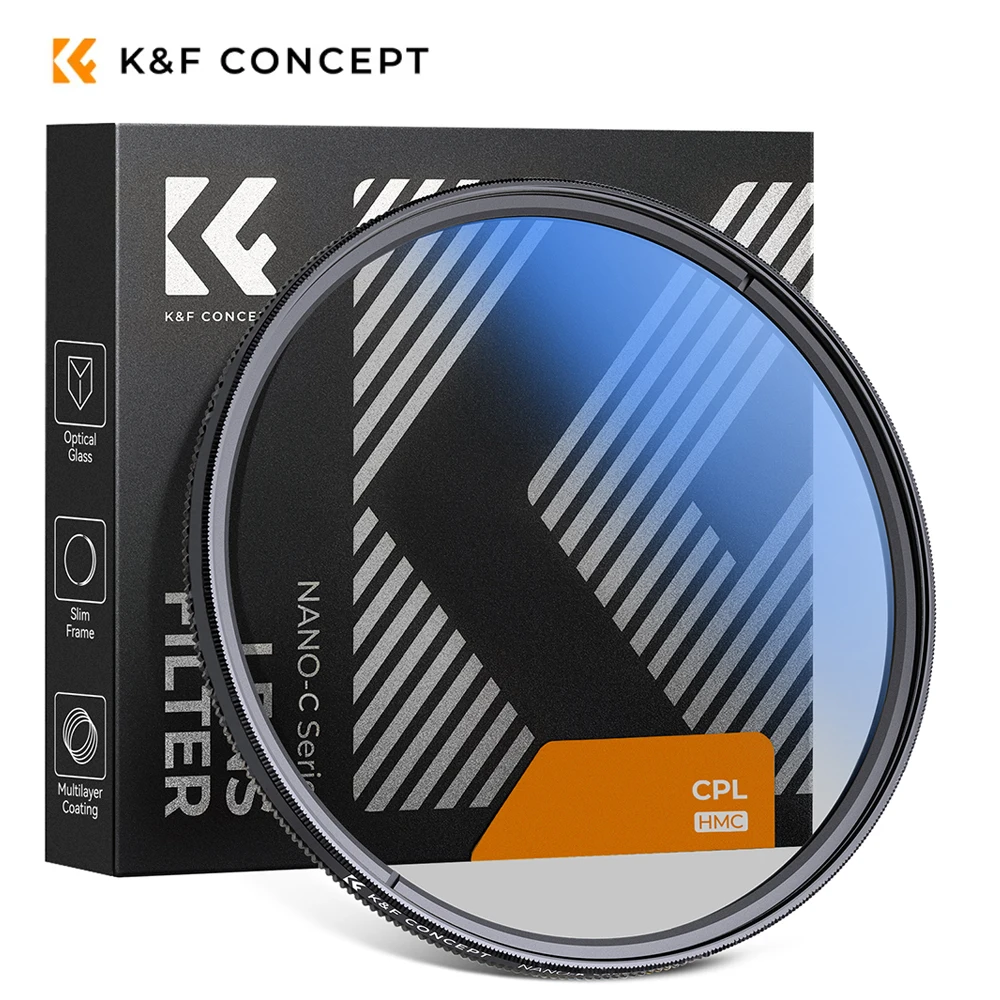 K & F Concept MC Kính Lọc CPL Siêu Mỏng Quang Học Đa Tráng Tròn Kính Phân Cực Camera Ống Kính 49Mm 52mm 58Mm 67Mm 72Mm 77Mm