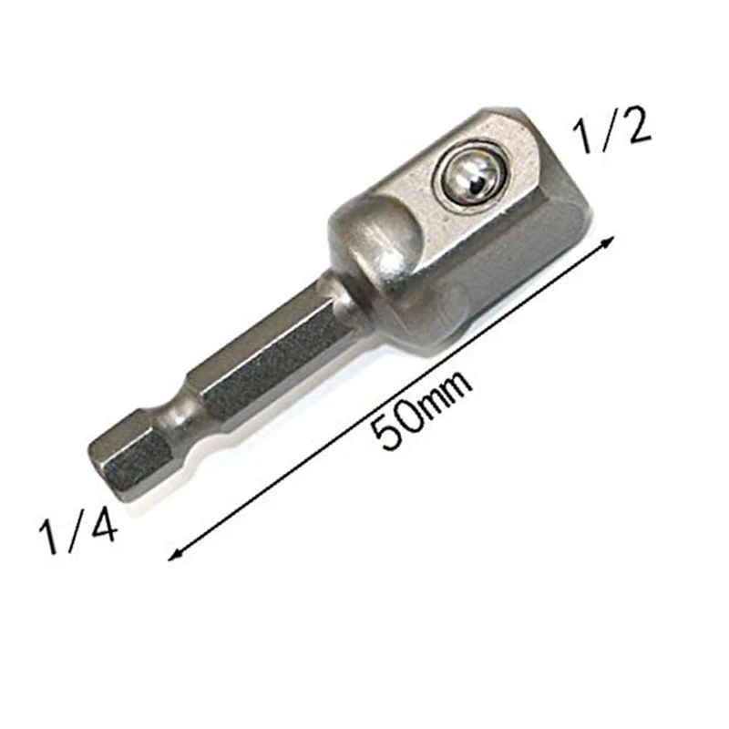 1/3 Máy Tính Tác Động Ổ Cắm Adapter 1/4 3/8 1/2 Inch Hạt Driver Ổ Cắm Chuôi Lục Giác Nối Dài Cho Tua Vít Tay Cầm dụng Cụ