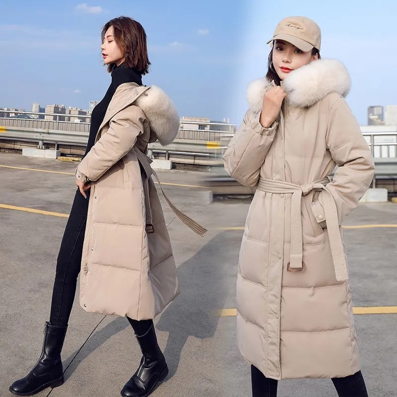 Nouveau automne coréen à capuche épais chaud vers le bas coton veste femmes hiver Parkas décontracté mi-long rembourré vêtements pardessus ample T746