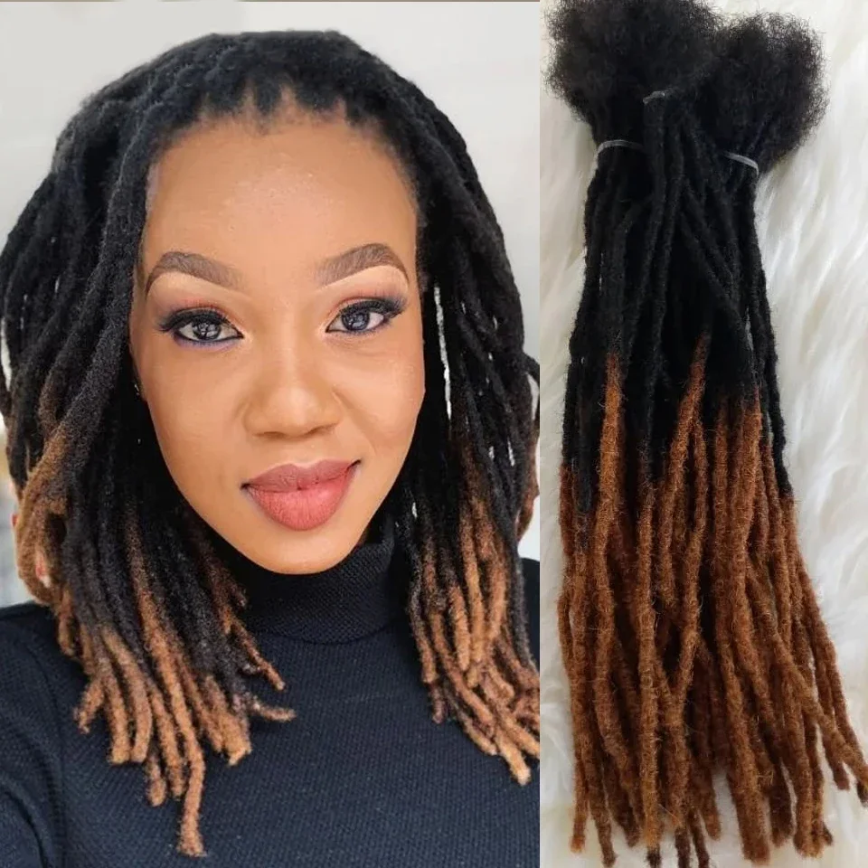 ペルーのドレッドヘアエクステンション,滑らかな人間の髪の毛,かぎ針編みのブレード,卸売,10,20,40,60ストランド