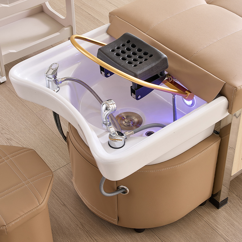 Equipo de peluquería, cabezal de circulación de agua, spa, lavado de cabello, mesa de masaje, cama de champú